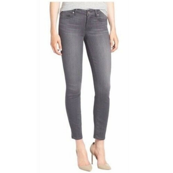 Paige Verdugo Ankle Black Gray Denim Jeans 28R Like NEW - Picture 1 of 8